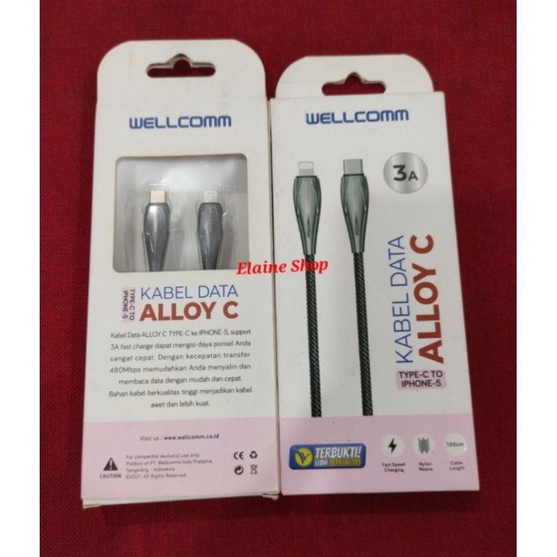 Kabel Welcomm Alloy C for USB C to Lighting support Fast Charging