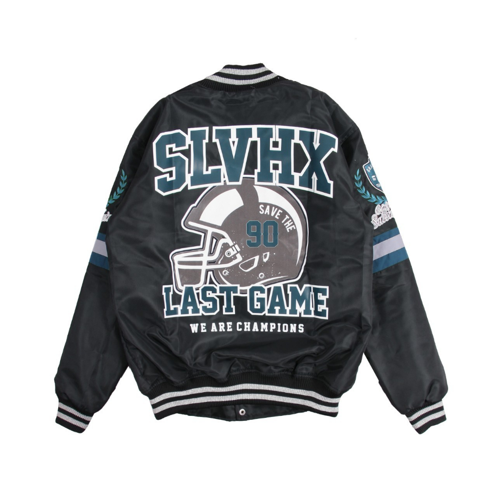 Salviohexia Jaket Varsity Baseball Pria Hitam Leather Wanita - Varsity Jacket Vintage Baseball tiger