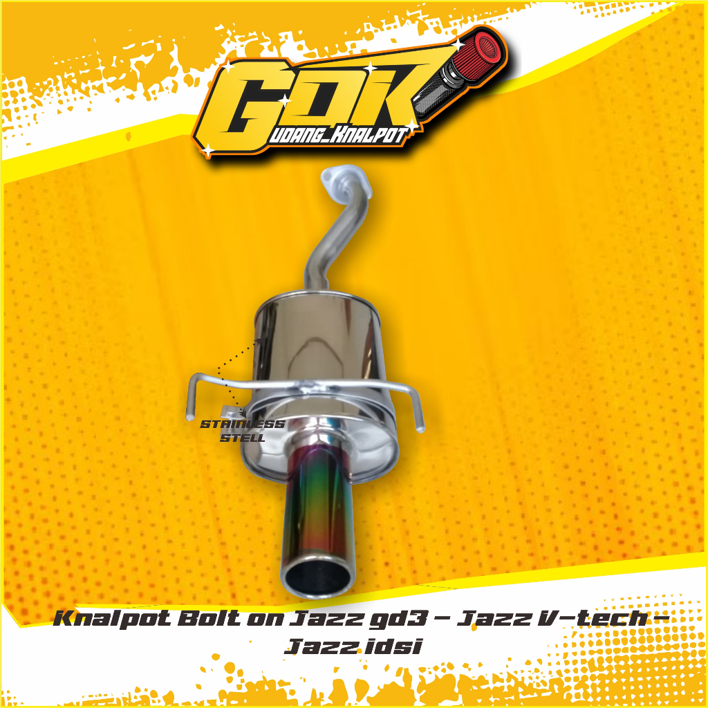 Knalpot Bolt on Jazz gd3 - Jazz V-tech - Jazz idsi - Gudang Knalpot