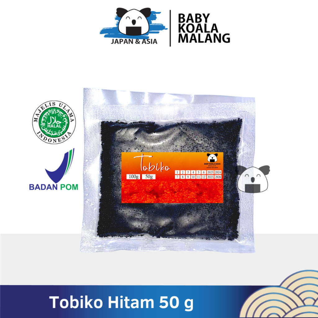 

TOBIKO Premium Black 50 g Halal │ Telur Ikan Terbang Oren Berbumbu │ Seasoned Flying Fish Roe..