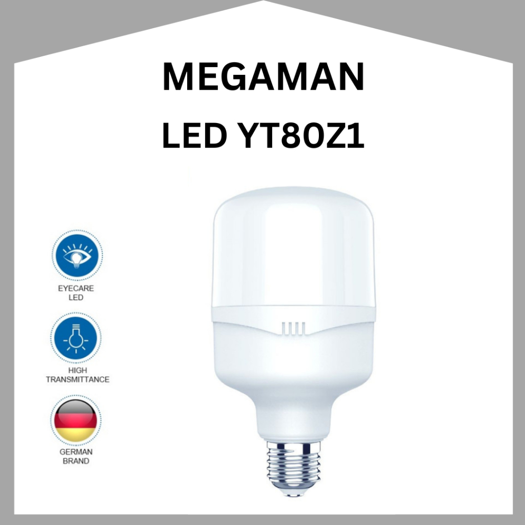 Megaman Lampu Bohlam LED YTT80Z1 Fitting E27 20W / YTT100Z1 30W / YTT20Z1 40W / YTT40Z1 50W / YTT145Z1 60W