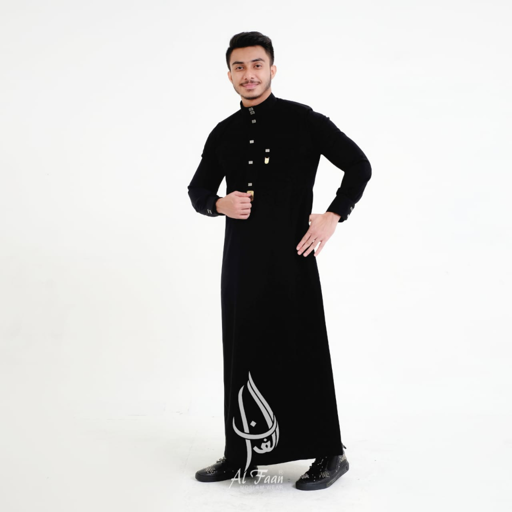 Jubah Pria Gamis Pria Jubah Hitam gamis jubah muslim pria jubba alfaan busana muslim model alharamain alnoor zafeer