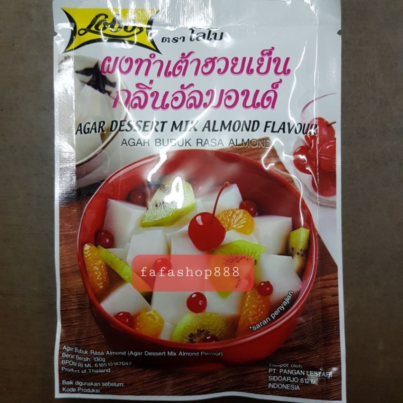 

Agar bubuk rasa Almond 130gr LOBO product of Thailand