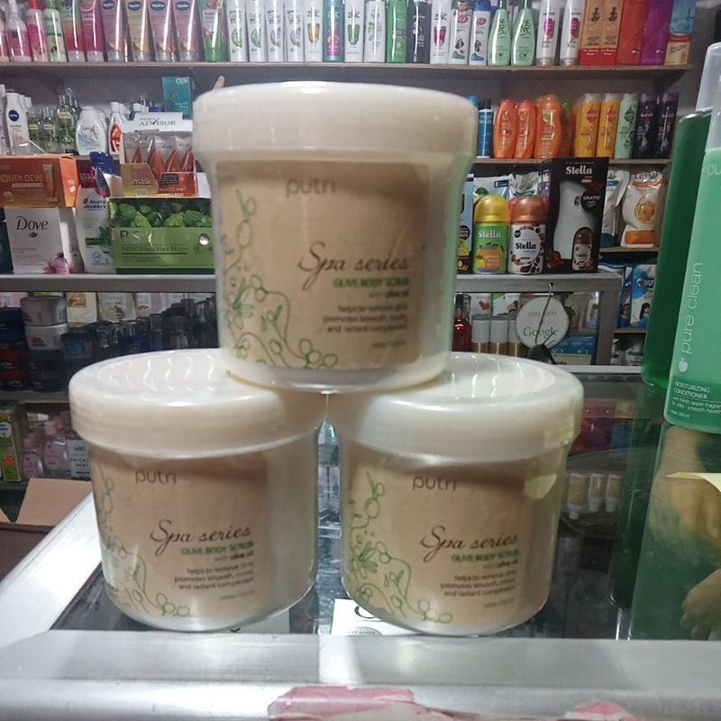 Putri spa series olive body scrub 150ml.Lulur putri 150ml .body scrub putri 150ml lulur badan.lulur 