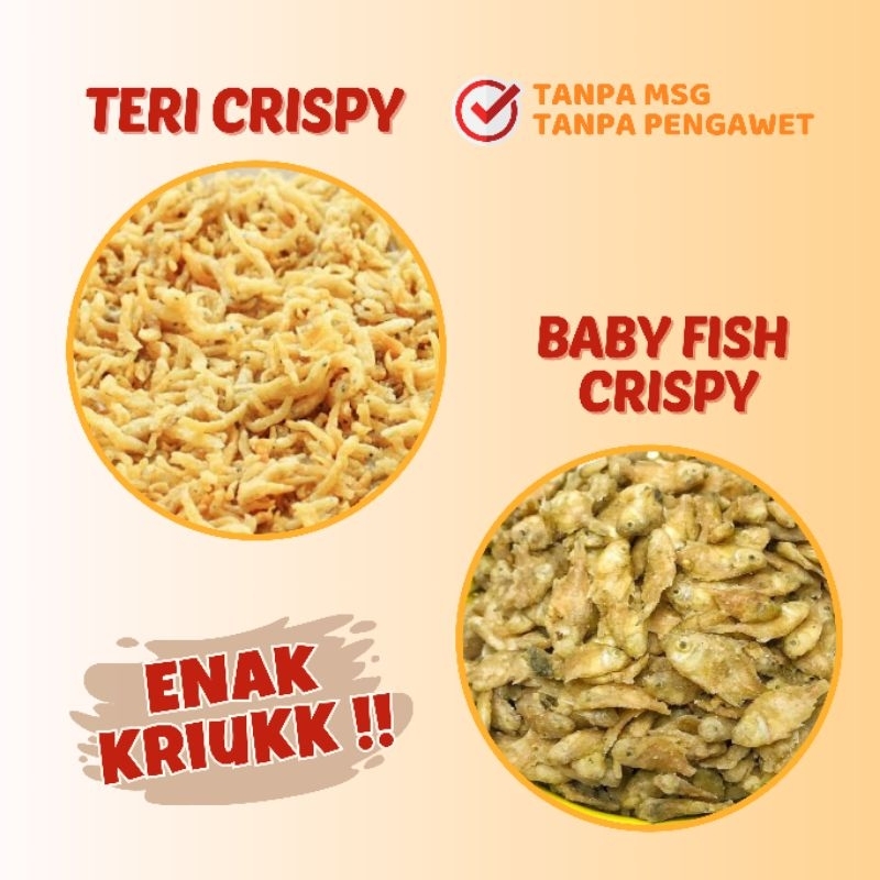 

Korzaln Teri Crispy Baby Fish Bebiqu Ikan Petek Krispi Lauk Mpasi Anak Sehat Tanpa Msg Pengawet
