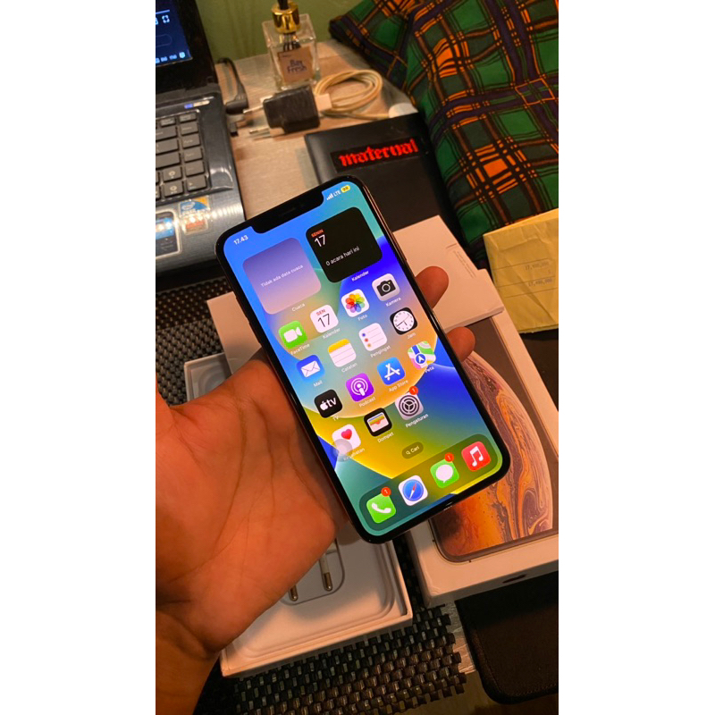 iphone xs max 256gb gold fullset original imei terdaftar mulus 11 12 13 8 plus x ibox
