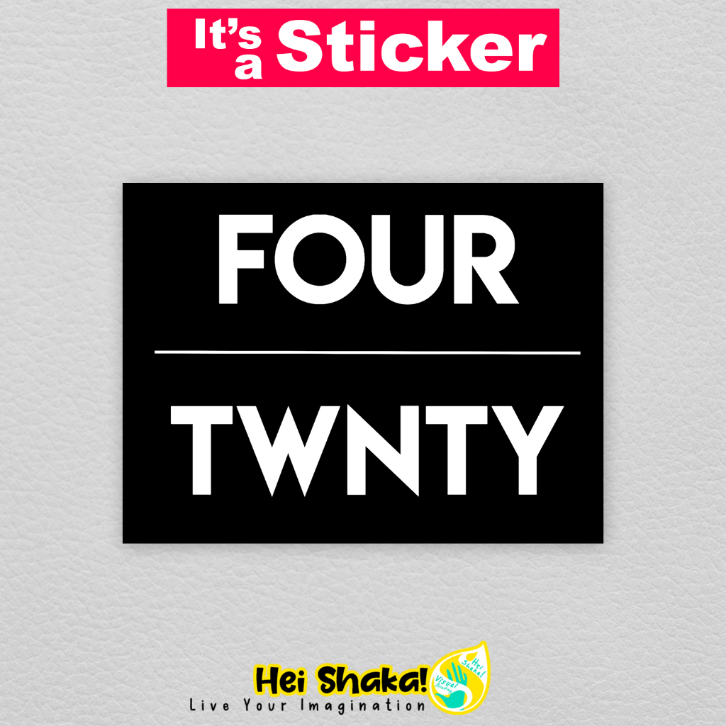 Stiker Fourtwnty Alter Sticker Musik Band Vinyl Anti Air