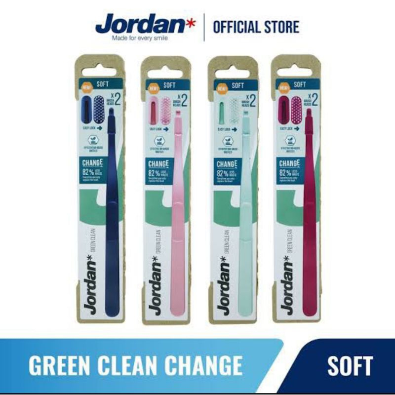 Sikat gigi jordan / sikat gigi green clean change / sikat gigi x2