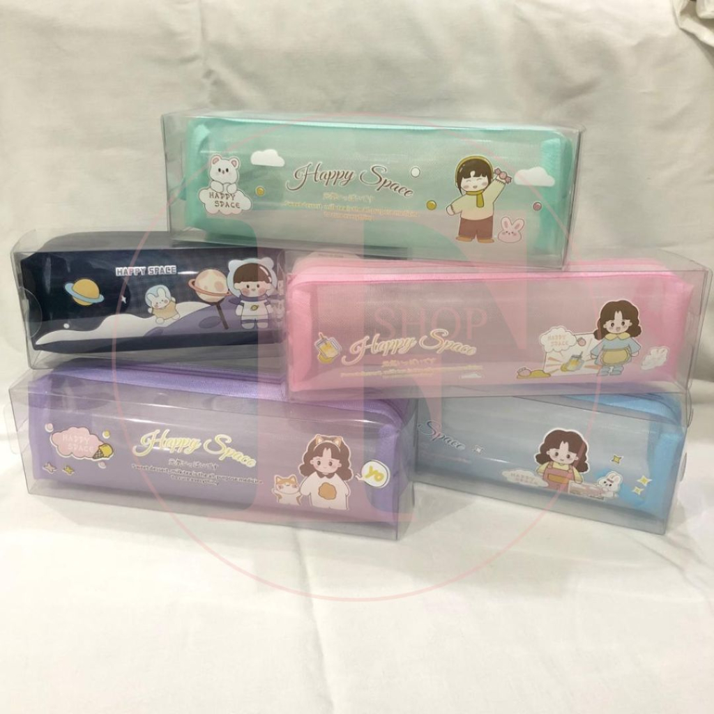 

SALE FS Kotak pensil korea pouch/ tempat pensil transparant simple bening/pencil case lucu