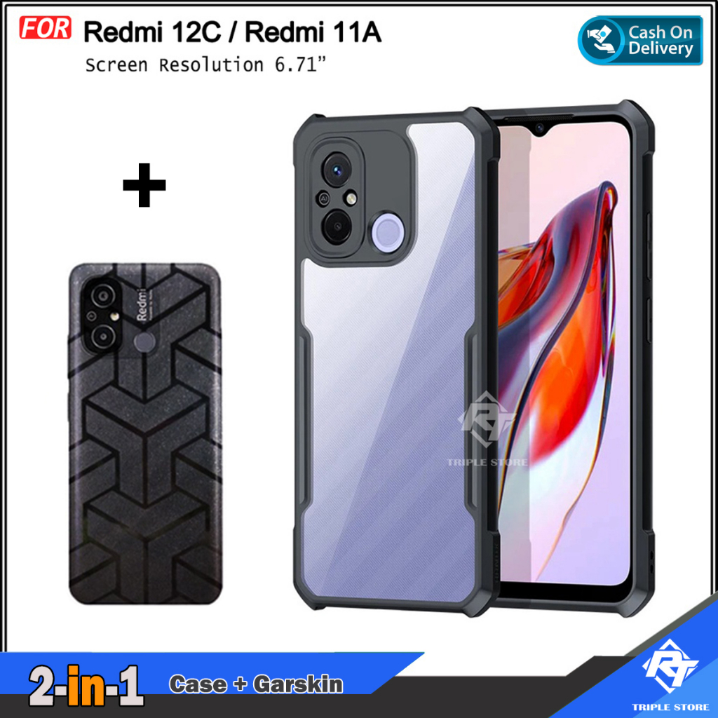 Paket 2in1 Case Garskin Xiaomi Redmi 13 4G 13C 12C Redmi 12 4G 5G Redmi 10C 10A Redmi 10 10 5G 10 20
