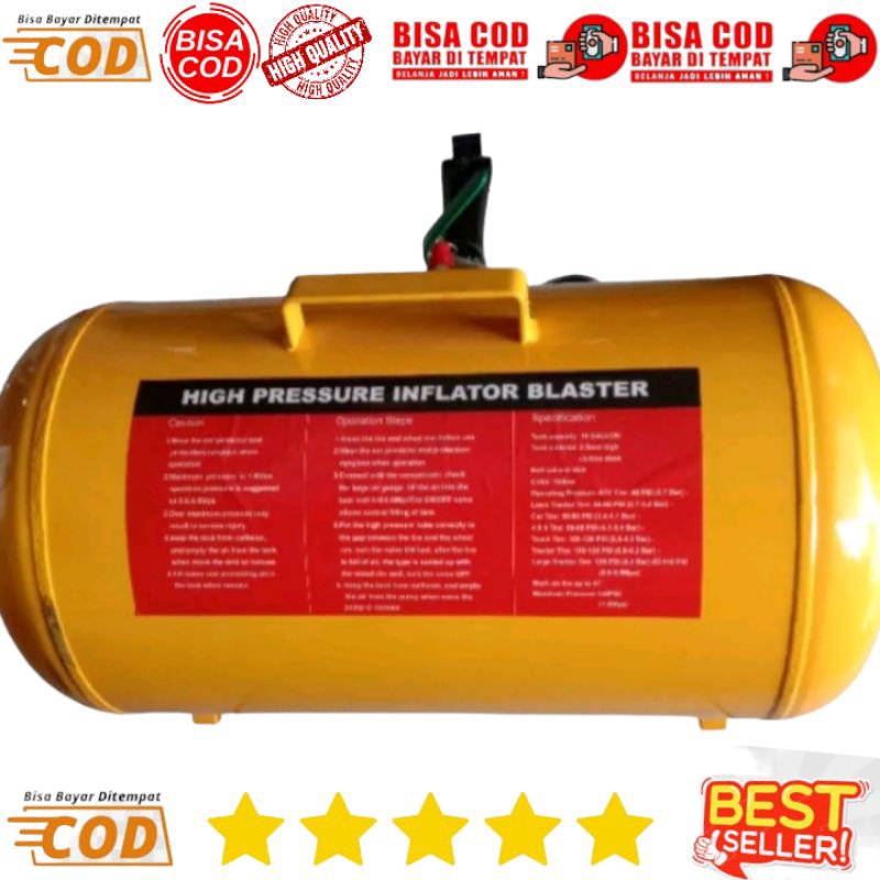 Basoka 10 galon - Bazooka Tyre Bead Seater - Booster Angin Tembakan Ban Mobil - Bazooka tubless