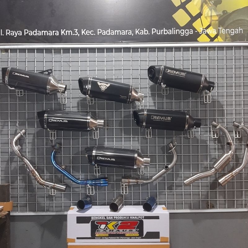 Knalpot Remus for semua jenis vespa matic Sprint,primavera,LX (PnP)