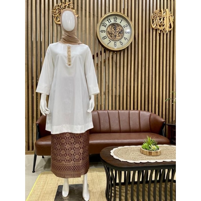Tunik polos wanita batu payet ORI by kamari fashion mewah cewe bahan toyobo m l xl daily hijab murah