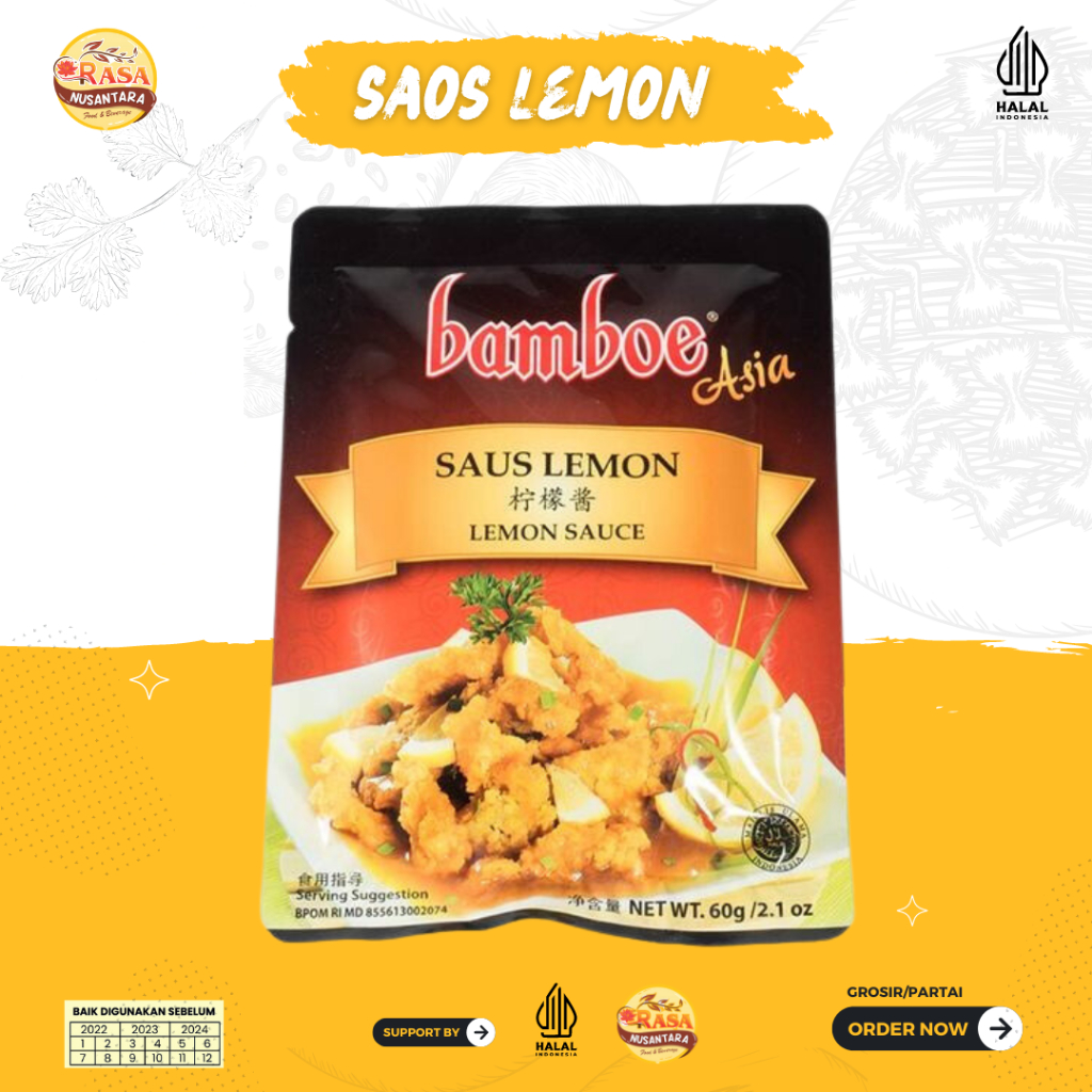 

BUMBU SAUS LEMON INSTANS BAMBOE EXPORT SAUS LEMON