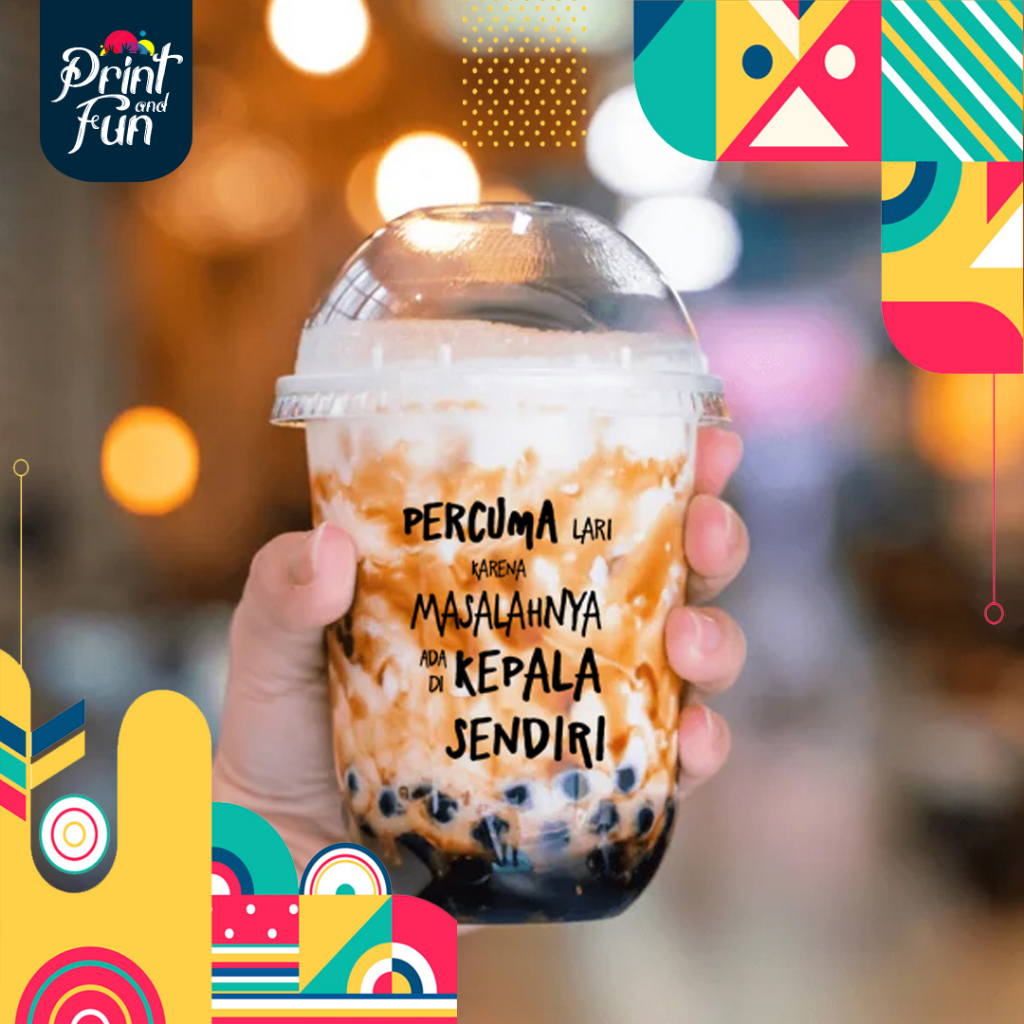 

Sticker gelas minuman untuk usaha pop ice bobba