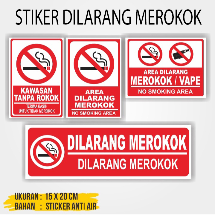 

Sticker Dilarang Merokok / Stiker Dilarang Merokok / Sticker No Smoking