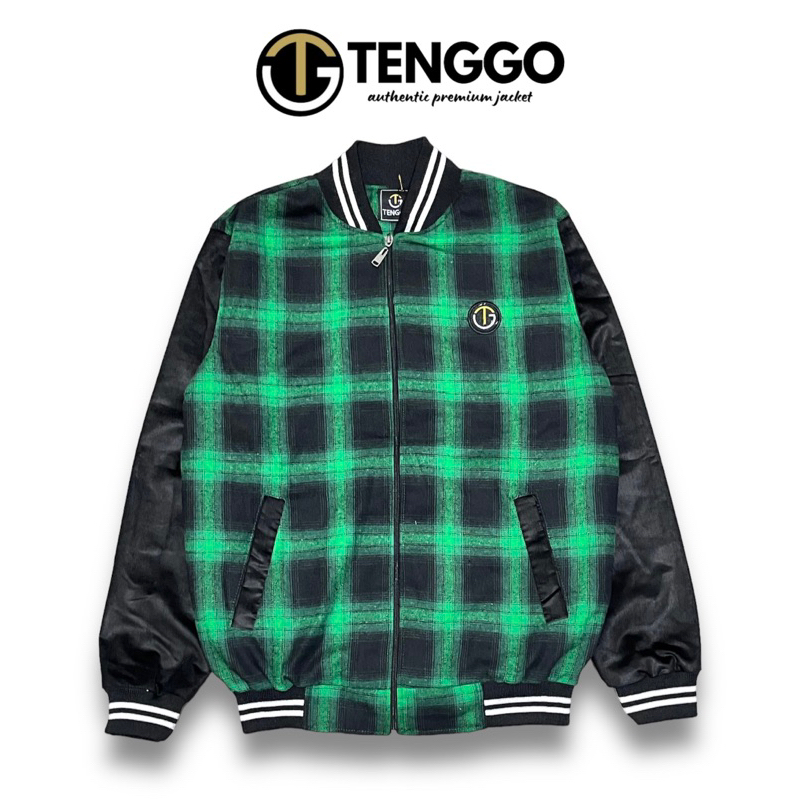 TENGGO - flannel jacket - green black