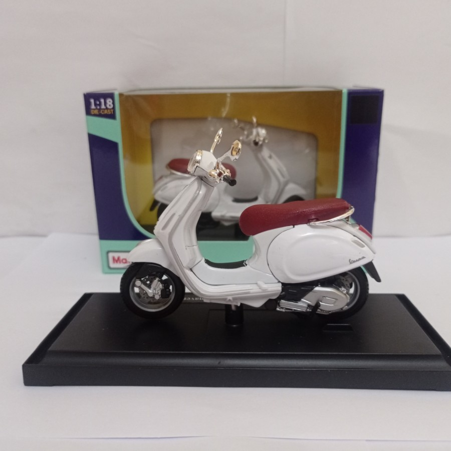 Diecast Vespa Primavera miniatur motor klasik maisto 1:18 harga murah