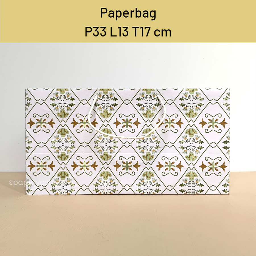 

Paperbag Tas Kertas Kraft Warna Motif Goodie Bag 33 x 13 x 17 cm