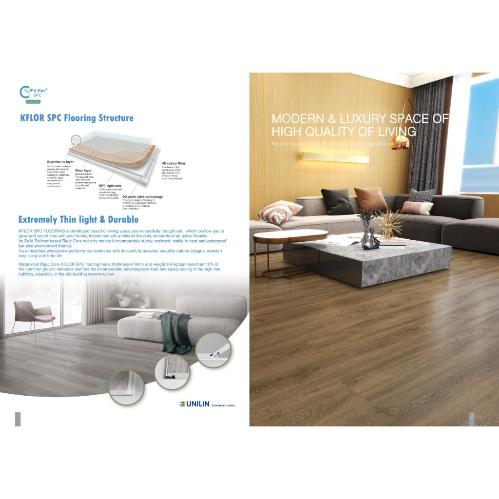 VINYL SPC K-FLOOR MURAH TEBAL 4mm