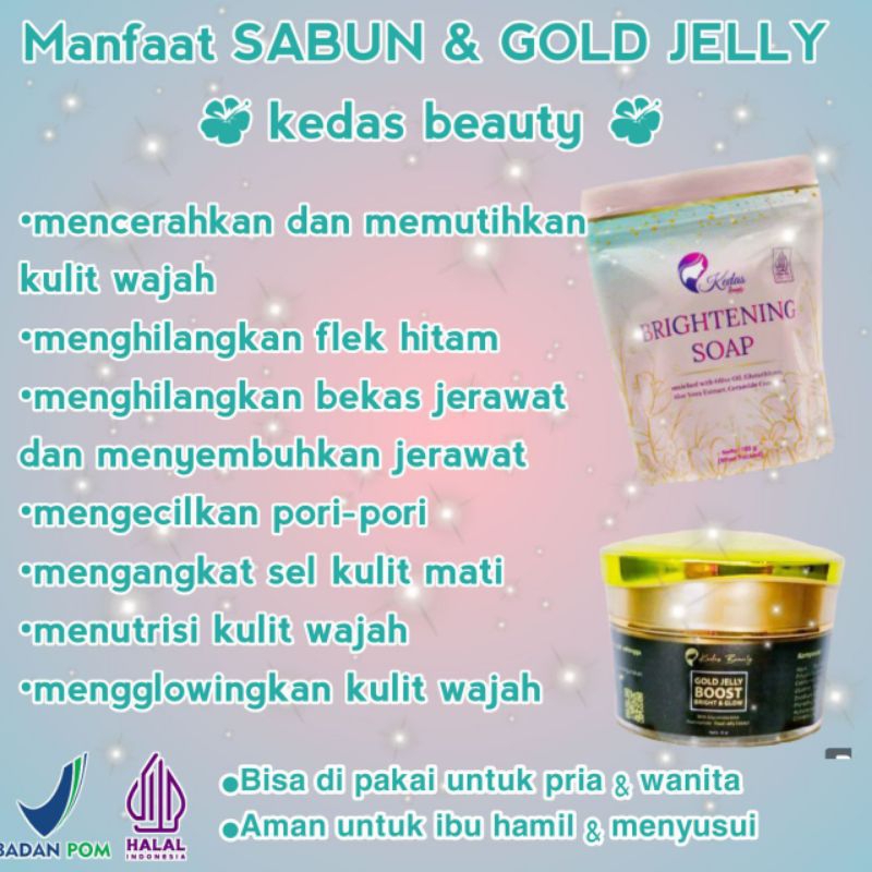 (1 paket glow)  ORII 100% gold jelly sabun pemutih kedas beauty kemasan baru