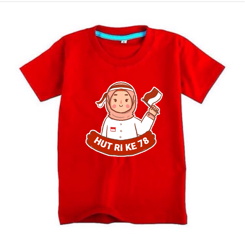 KAOS ANAK HUT RI KE 78 MERAH HUT KEMERDEKAAN