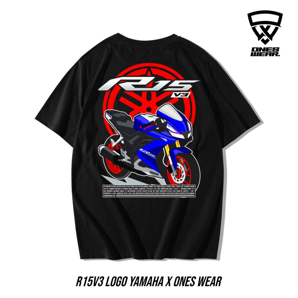 KAOS MOTOR PRIA WANITA YAMAHA R15 V3 SERIES