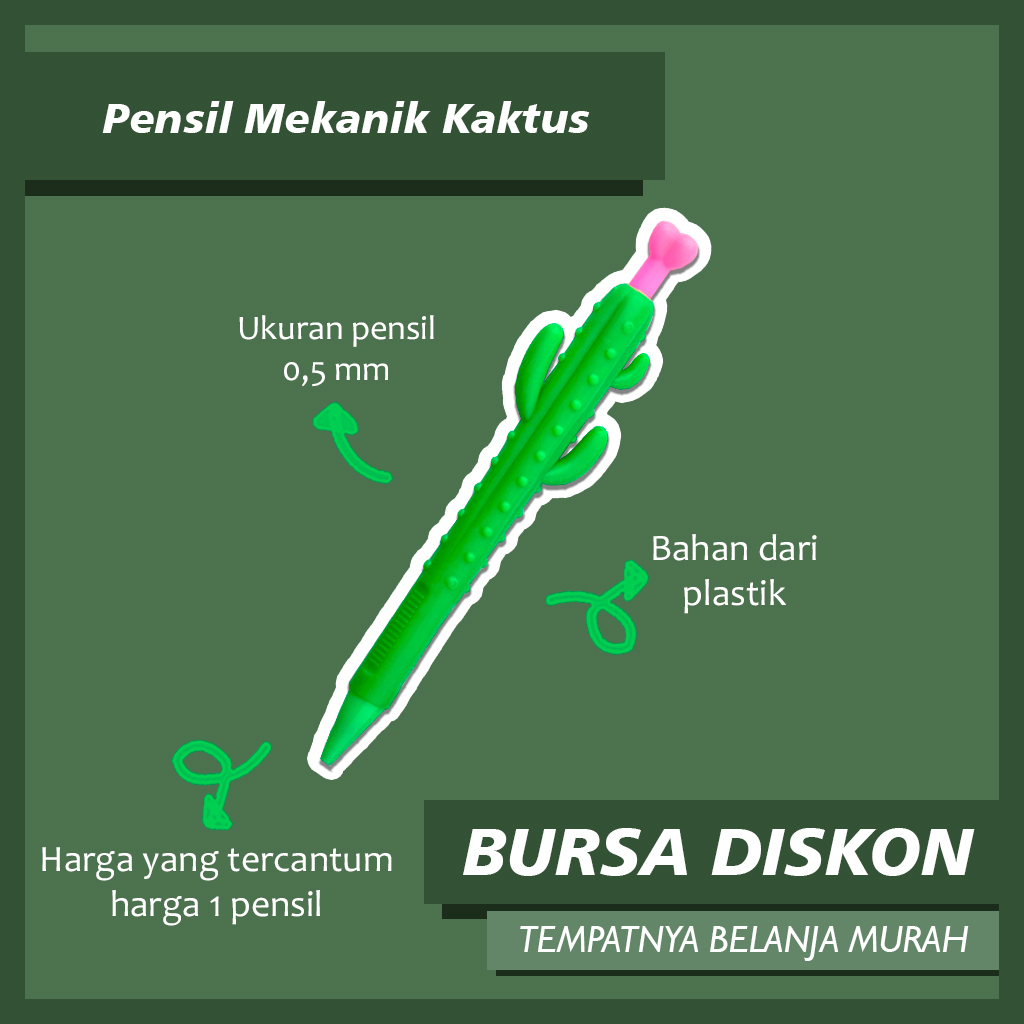 

Pensil Mekanik Kaktus - Pencil Cactus Cetek