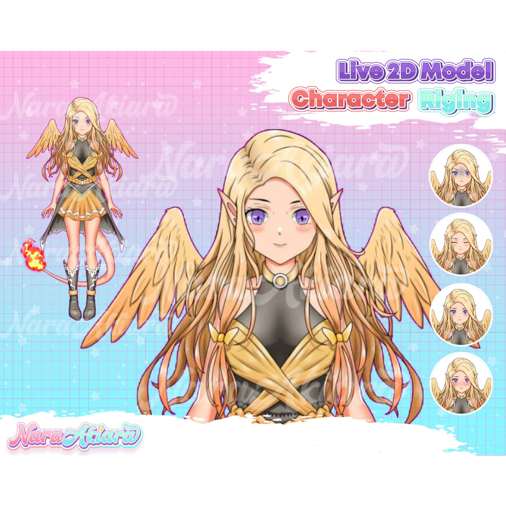 Siap Beraksi dengan Karakter Anime VTuber Model Live2D, Karakter Siap Streaming, VTuber Anime, Paket