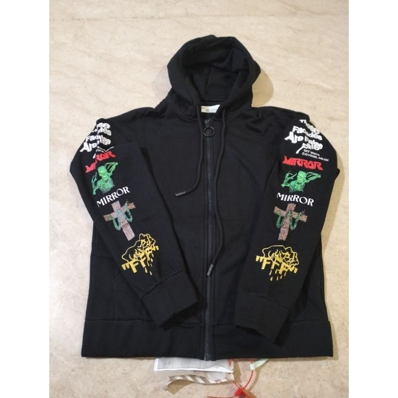 Jaket Hoodie OffWhite007 Facades Embriodered S (#Ow2)