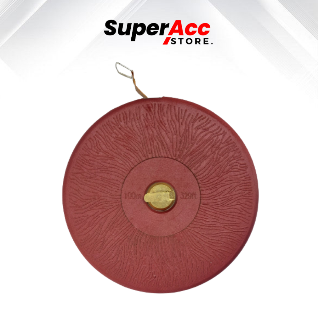 Meteran Bulat Tukang Tanah Bangunan Gulung Roll Rol Model Bulat Panjang 50M 100M 50 100 Meter Bahan 