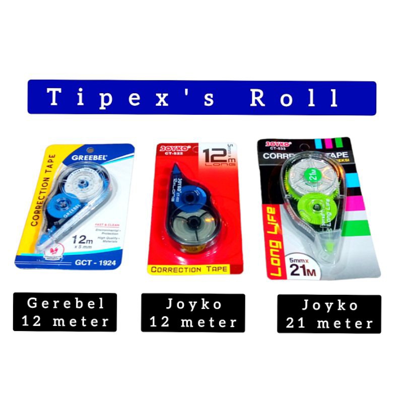 Tipex Kertas/tipex roll/tipex roll joyko/tipex roll greebell