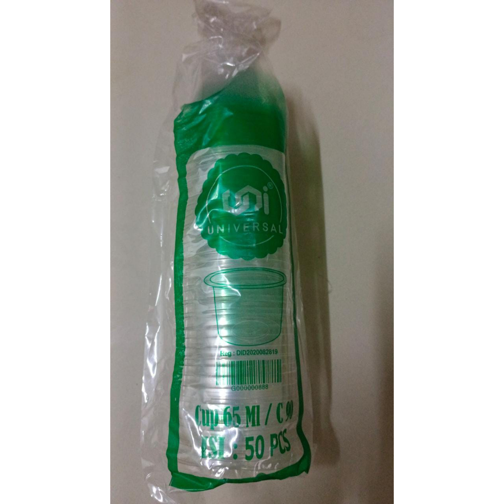 UNIVERSAL PUDING CUP 65 ML ISI 50 CUP SUPER MURAH