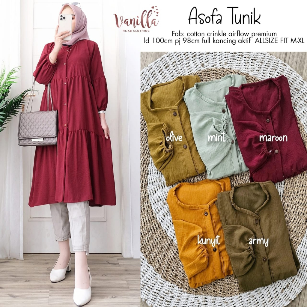 [FREE GIFT] NEW ASOFA TUNIK BY VANILLA BEST SELLER
