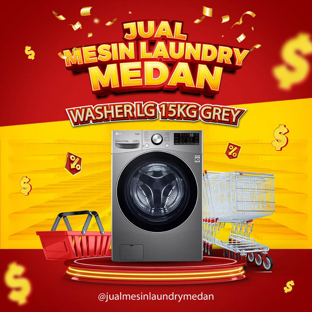 Paket Usaha Laundry Mesin Cuci LG 15Kg Grey by Jual Mesin Laundry Medan
