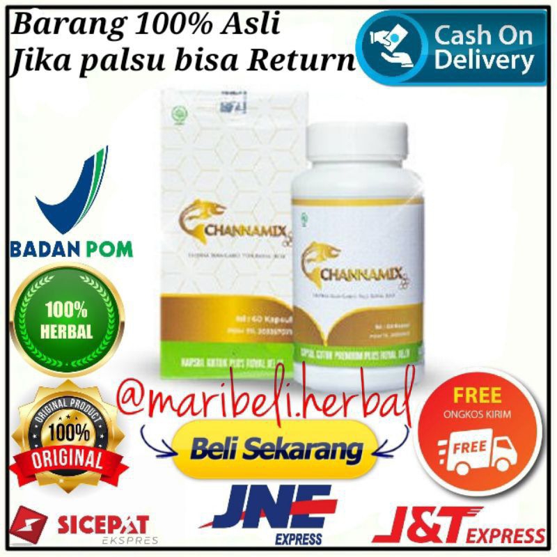 CHANNAMIX KAPSUL IKAN GABUS ORIGINAL CHANNAMIX ATASI PEYEMBUHAN LUKA MANJUR