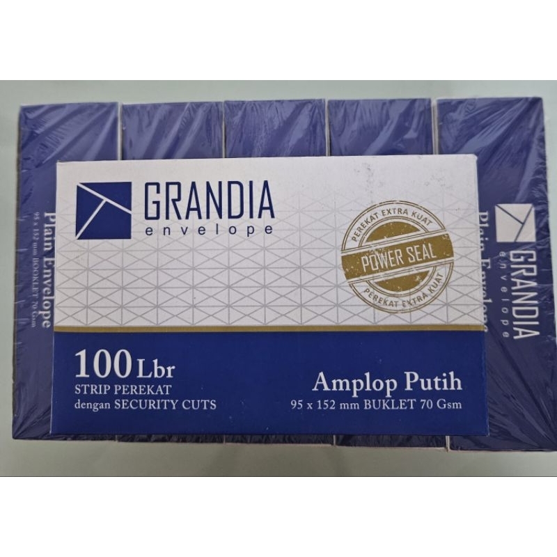 

Amplop surat putih / plain envelope GRANDIA 95 x 152 mm isi 100 pcs 70 gsm murah