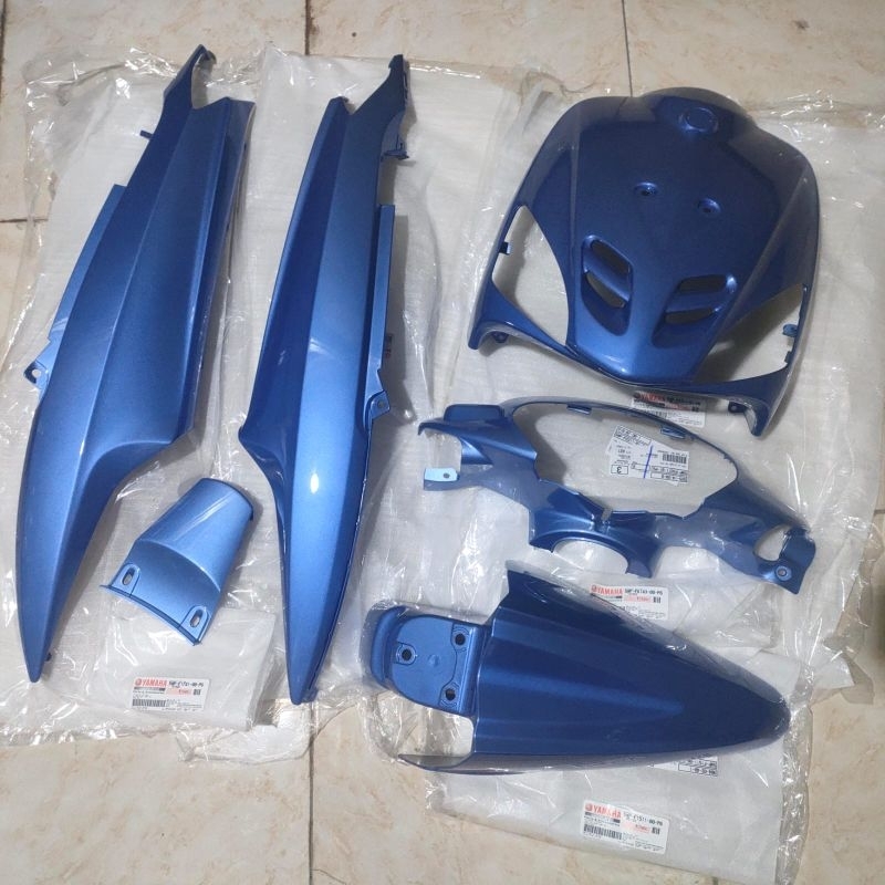 cover body Mio sporty biru original bodi Mio biru original body fulset biru ori vietnam
