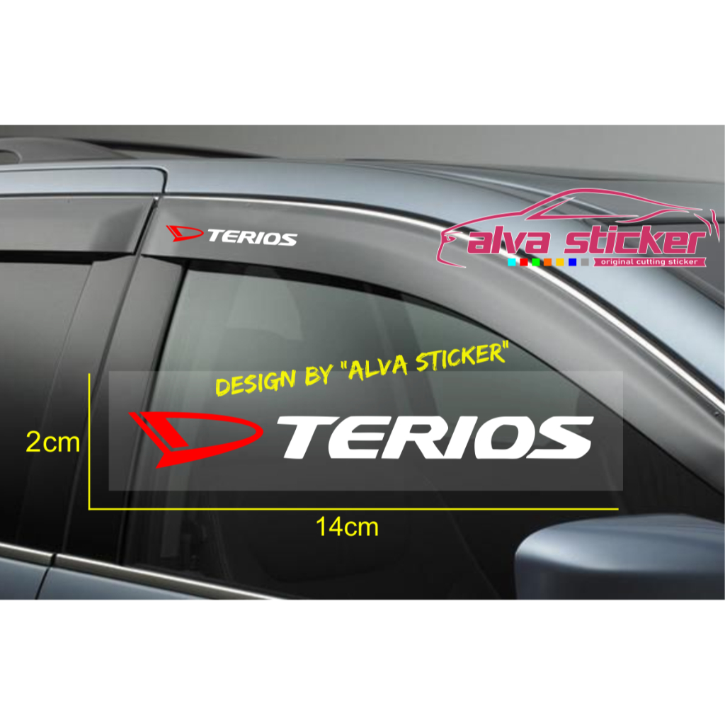 sticker terios cutting stiker mobil daihatsu terios old/new 2 buah stiker talang air terios adventur