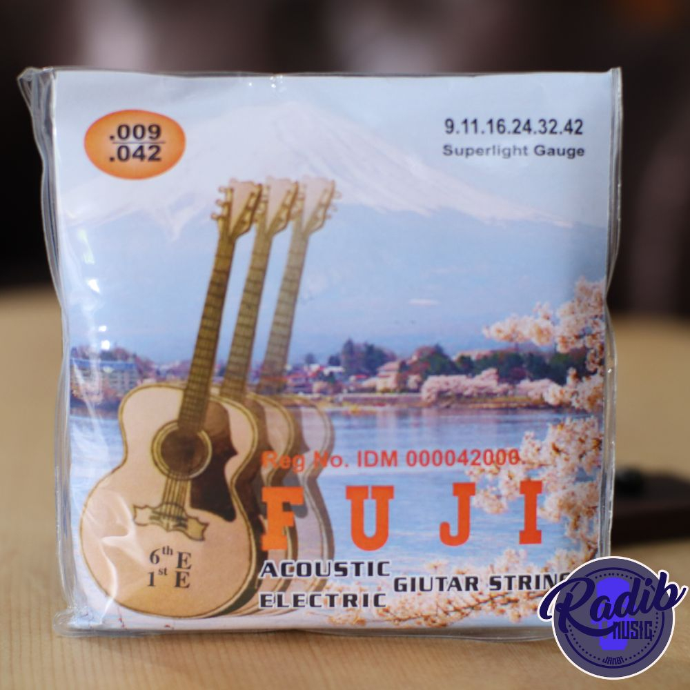 senar gitar fuji akustik elektrik 09 1 set