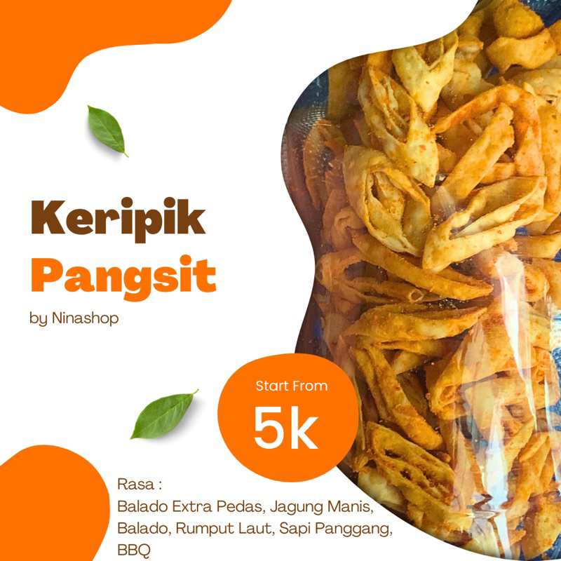 

(Ekonomis & Reguler) Keripik Pangsit Renyah Gurih Snack Cemilan / Kripik Rasa / Cemilan Murah / Open reseller