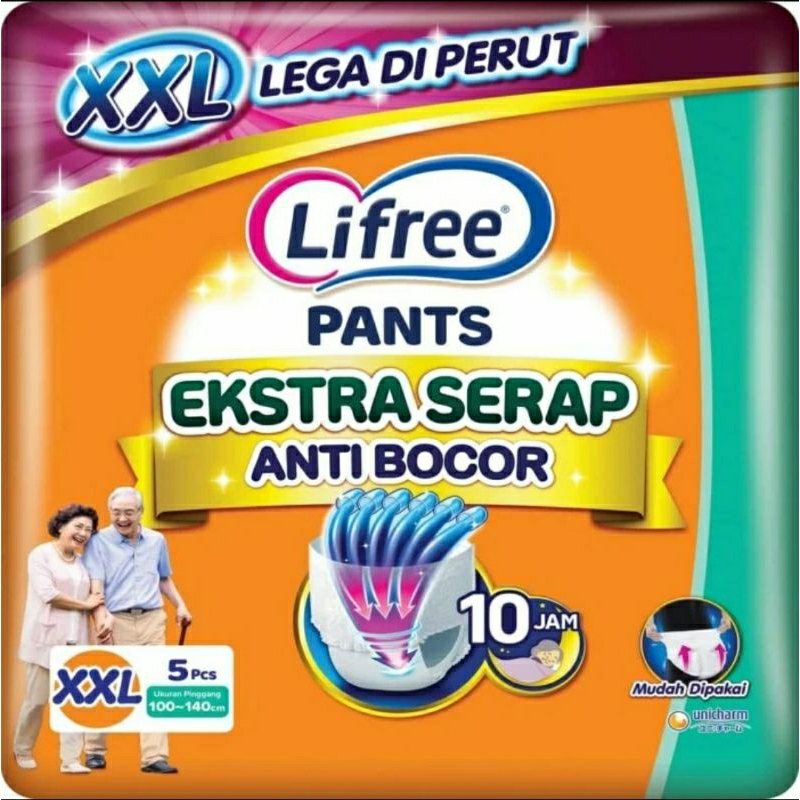 Lifree Popok Dewasa Celana Extra Serap XXL5