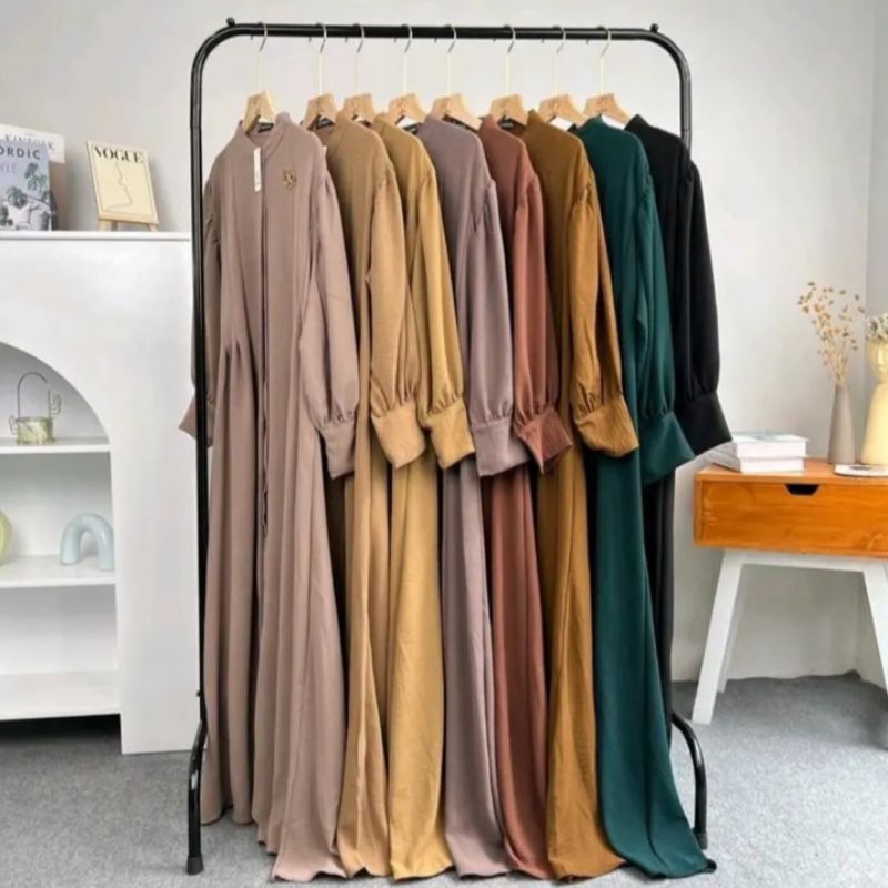 Rihana Dress Wringkle by Asofa.id | Busui Friendly | Wudhu Friendly