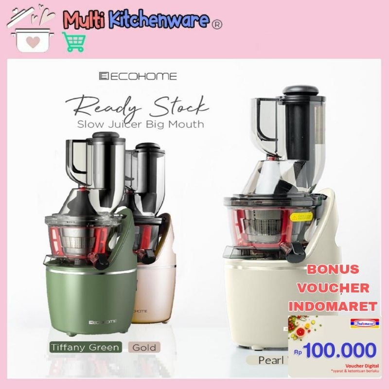 Ecohome Juicer Ecohome ESJ-999BM Slow Juicer Big Mouth