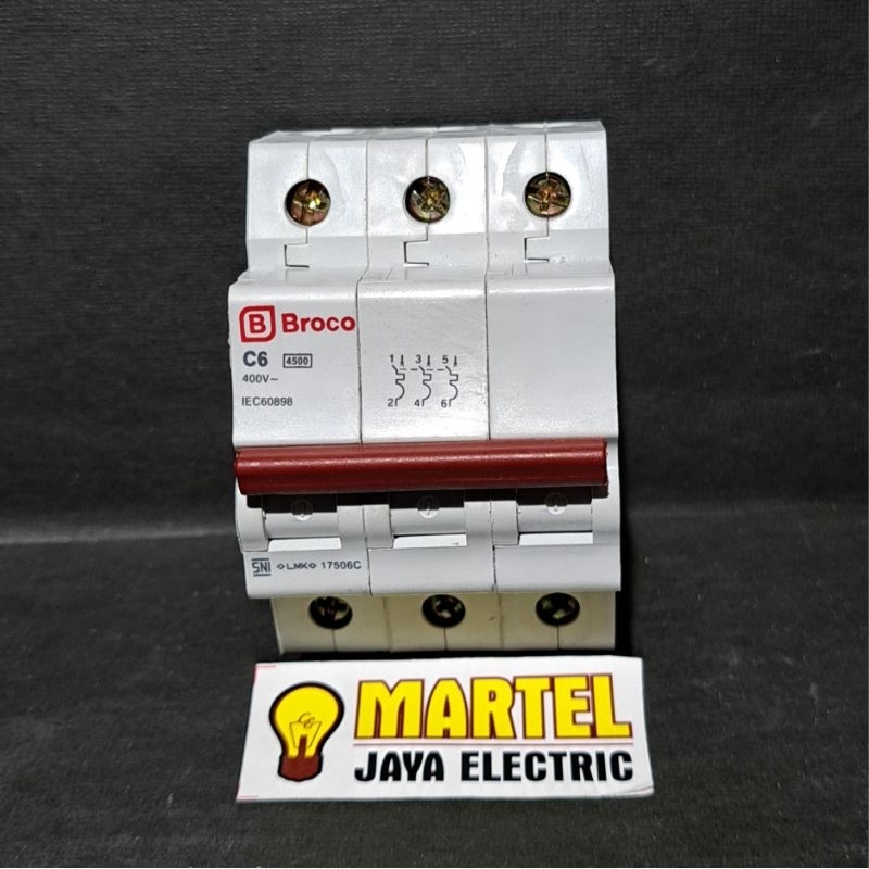 Mcb broco 3 phase 6A