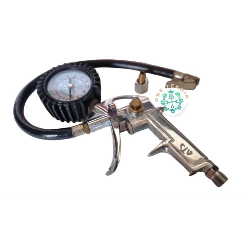 Majutak Gentar45 Alat Ukur Angin Tekanan Ban Ats Tyre Inflator Preasure Gauge 3 In 1 Isi Angin Ban