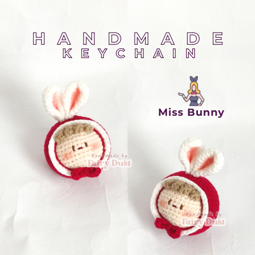 Handmade Keychain Hanging Charm Gantungan Kunci Rajut Key Holder Aksesoris Tas  Bandul Amigurumi Bon