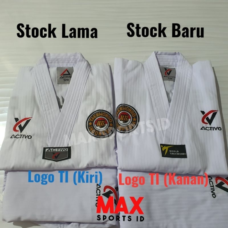 Dobok Sendy Activo Pemula (Seragam Taekwondo) Kerah Putih