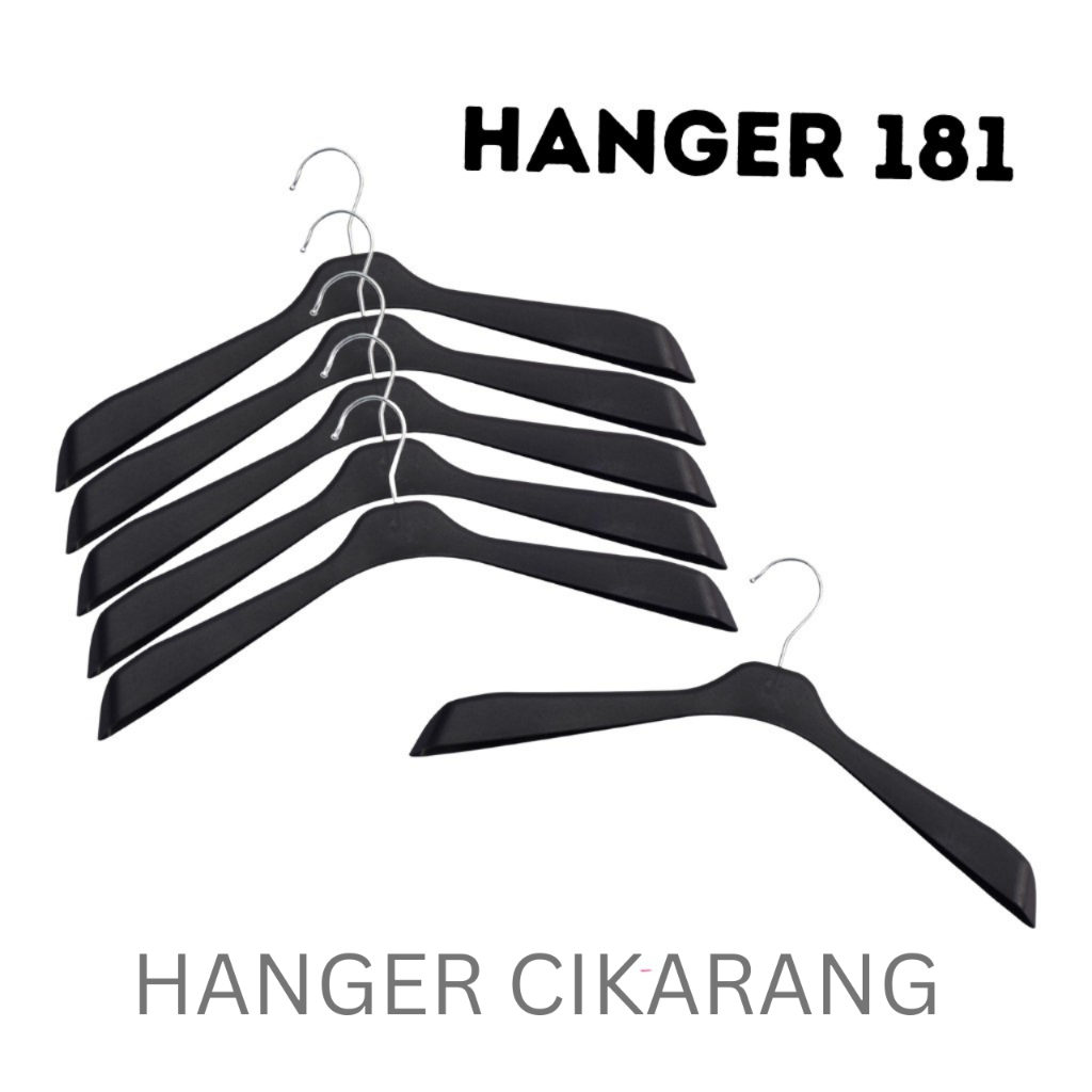 Hanger Gantungan Baju Plastik Distro 181 [ Hitam ]