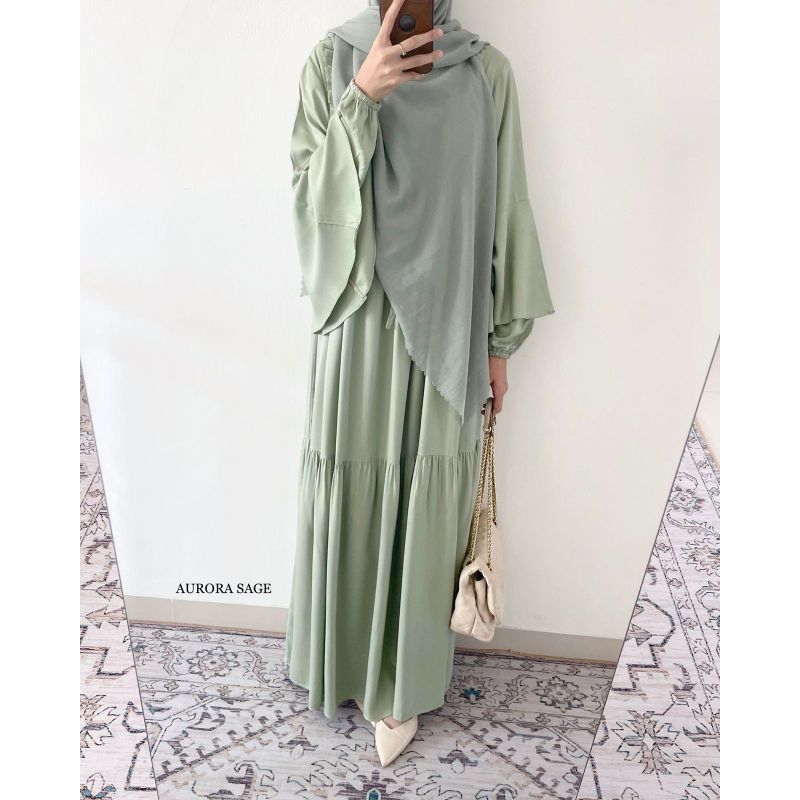 Latasha outfit AURORA DRESS| Gamis rayon twill